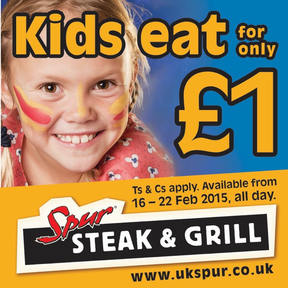 Kids eat for £1 at Spur COOL AS LEICESTER