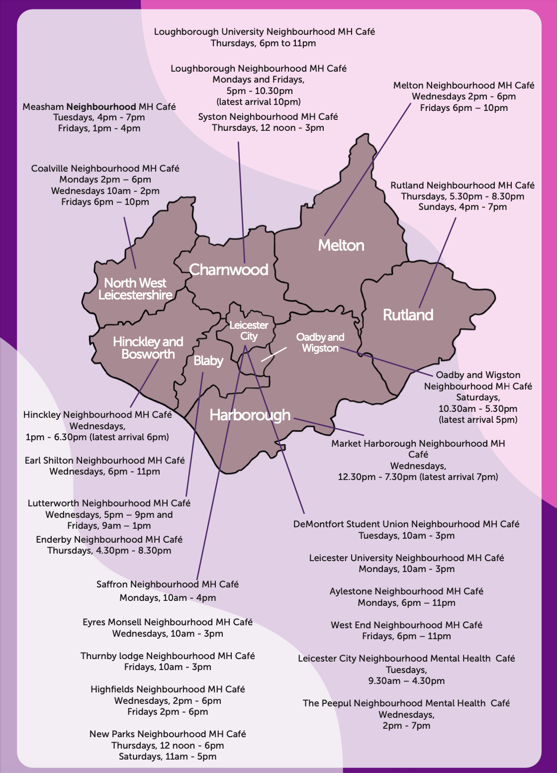 leicestershire mental health crisis cafes